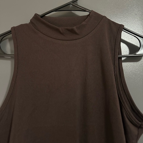 Chocolate brown bodysuit ribbed - Picture 2 of 2